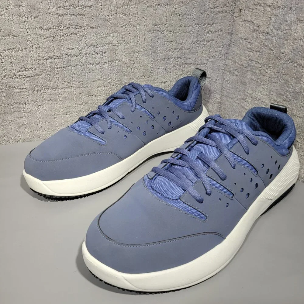 Crocs On The Clock 209475 Mens Size US 14.5 Storm Blue Nubuk Work Sneaker Shoes